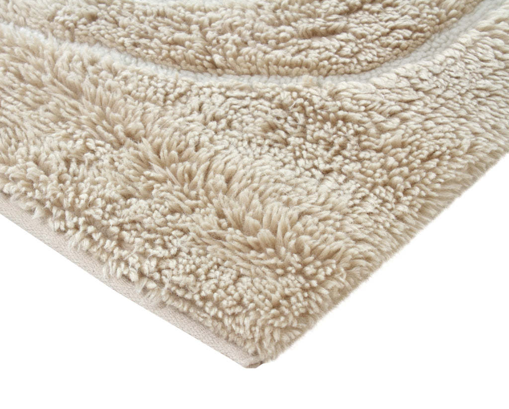 Tuft with Needle Natural Shaggy Wool Rug