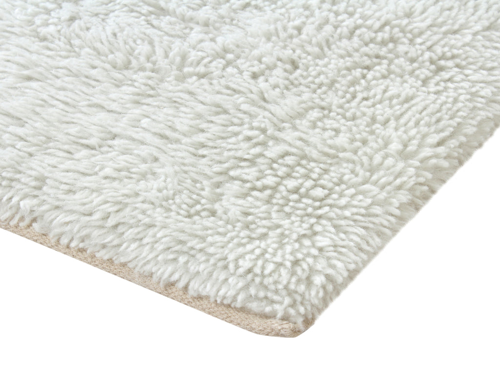 Tuft with Needle  Natural Wool Shaggy Rug