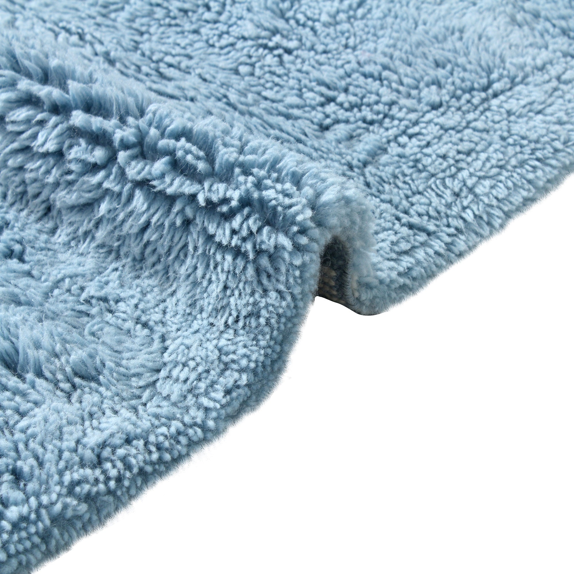 Tuft with Needle Blue Wool Area Rug