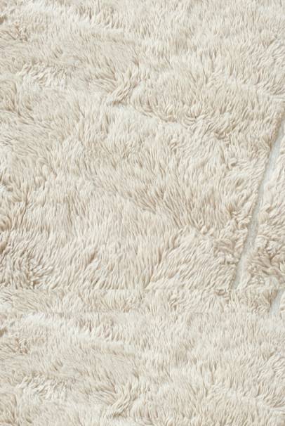 Tuft with Needle Natural Shaggy Wool Rug