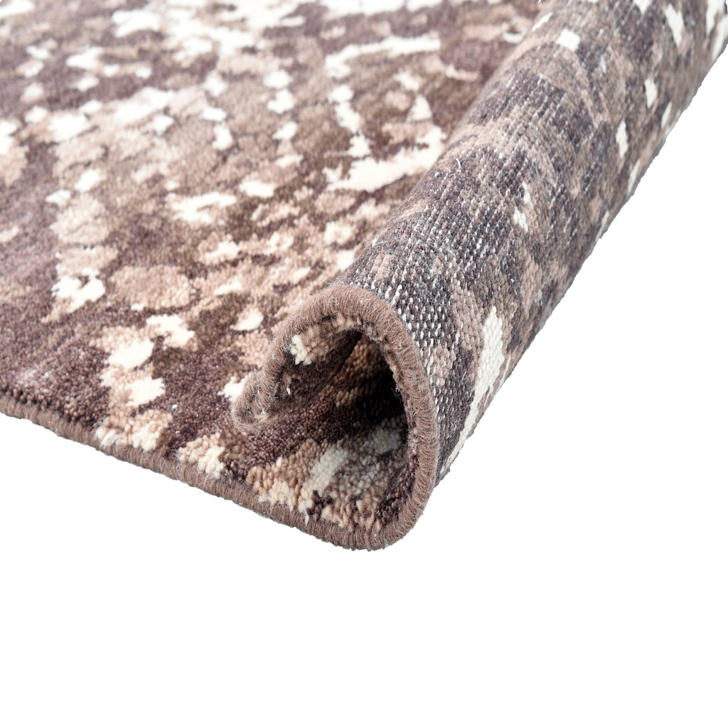 Hand Knotted Maroon Wool Rug