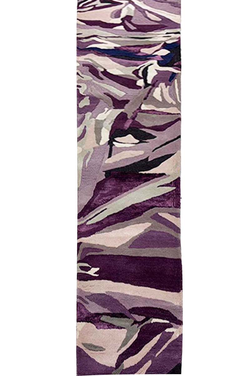 Hand Tufted Multicolor Wool and Viscose Runner