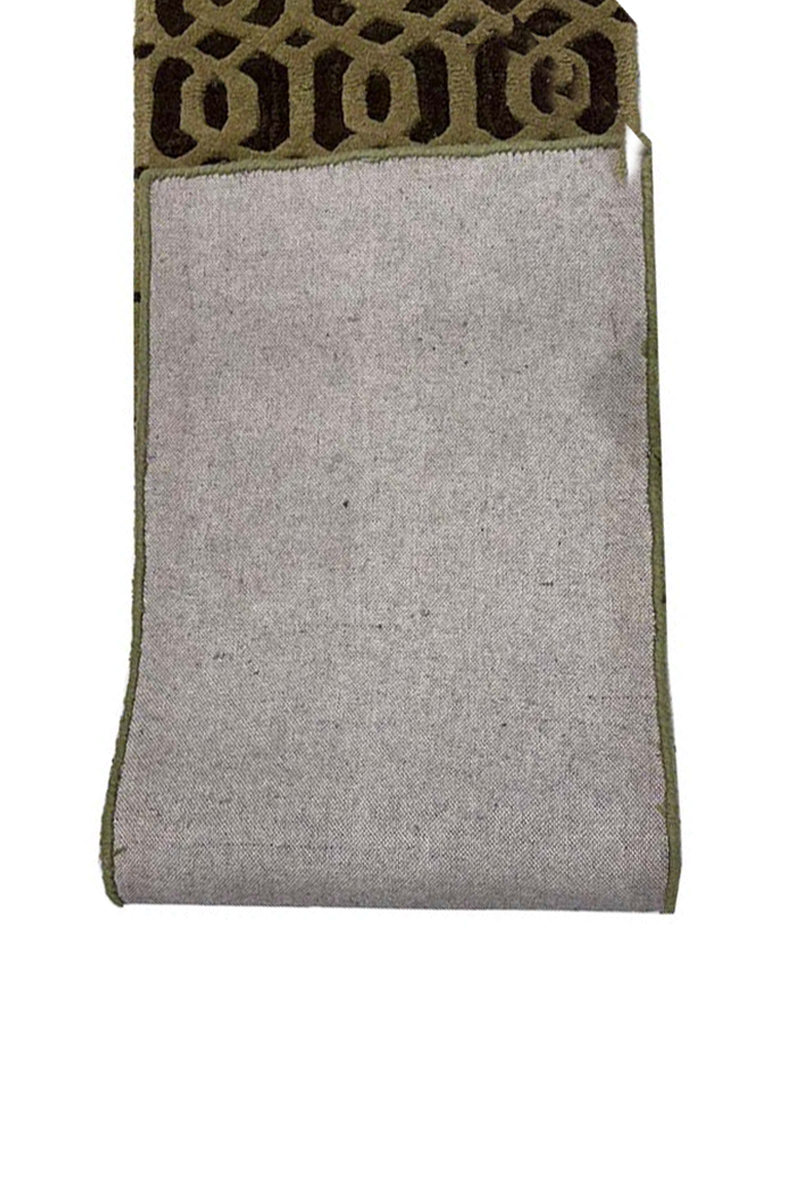 Hand Tufted Green Wool Runner