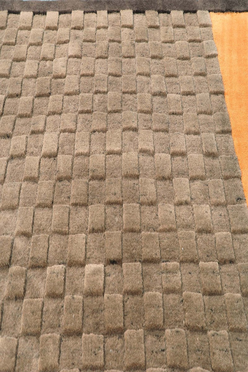 Handloom Multicolor Wool and Viscose Rug