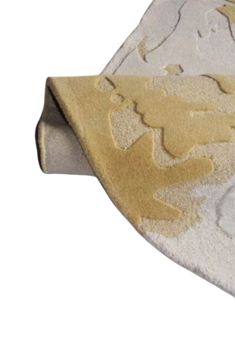 Hand Tufted Wool and Viscose Shaped Area Rug