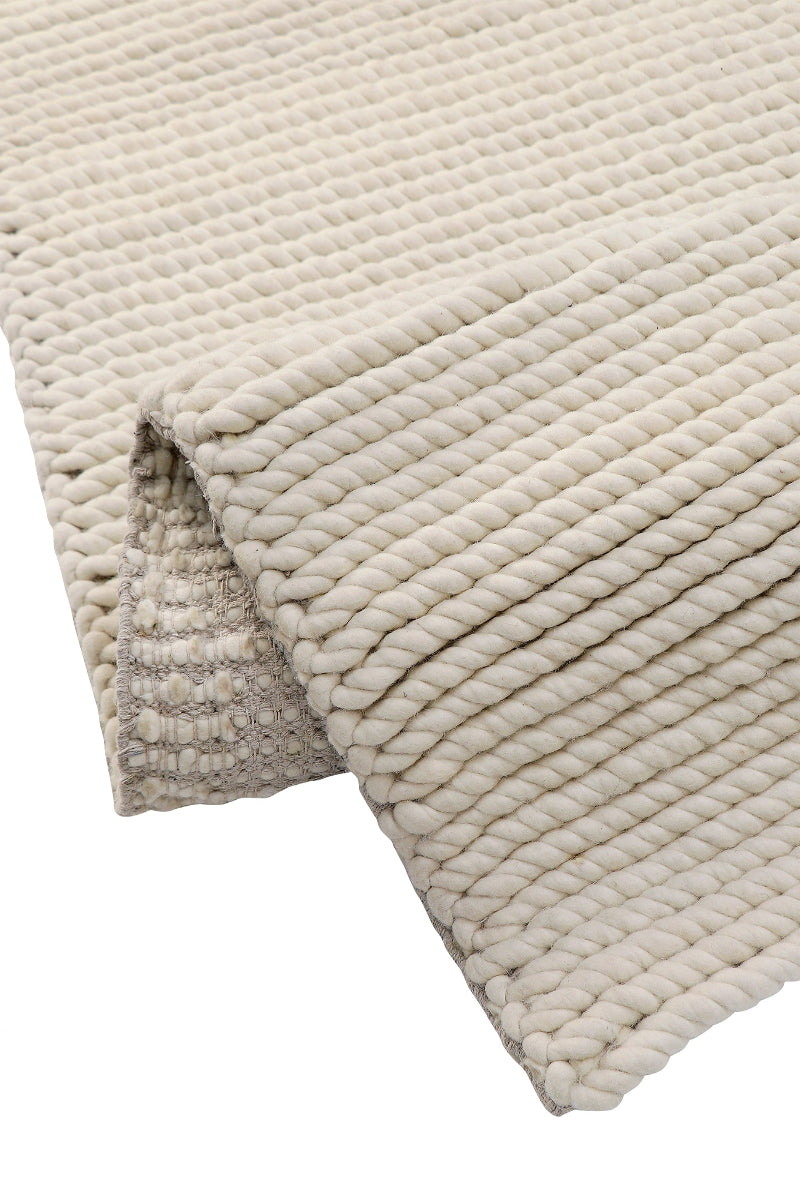 Handloom Wool Beige Area Rug