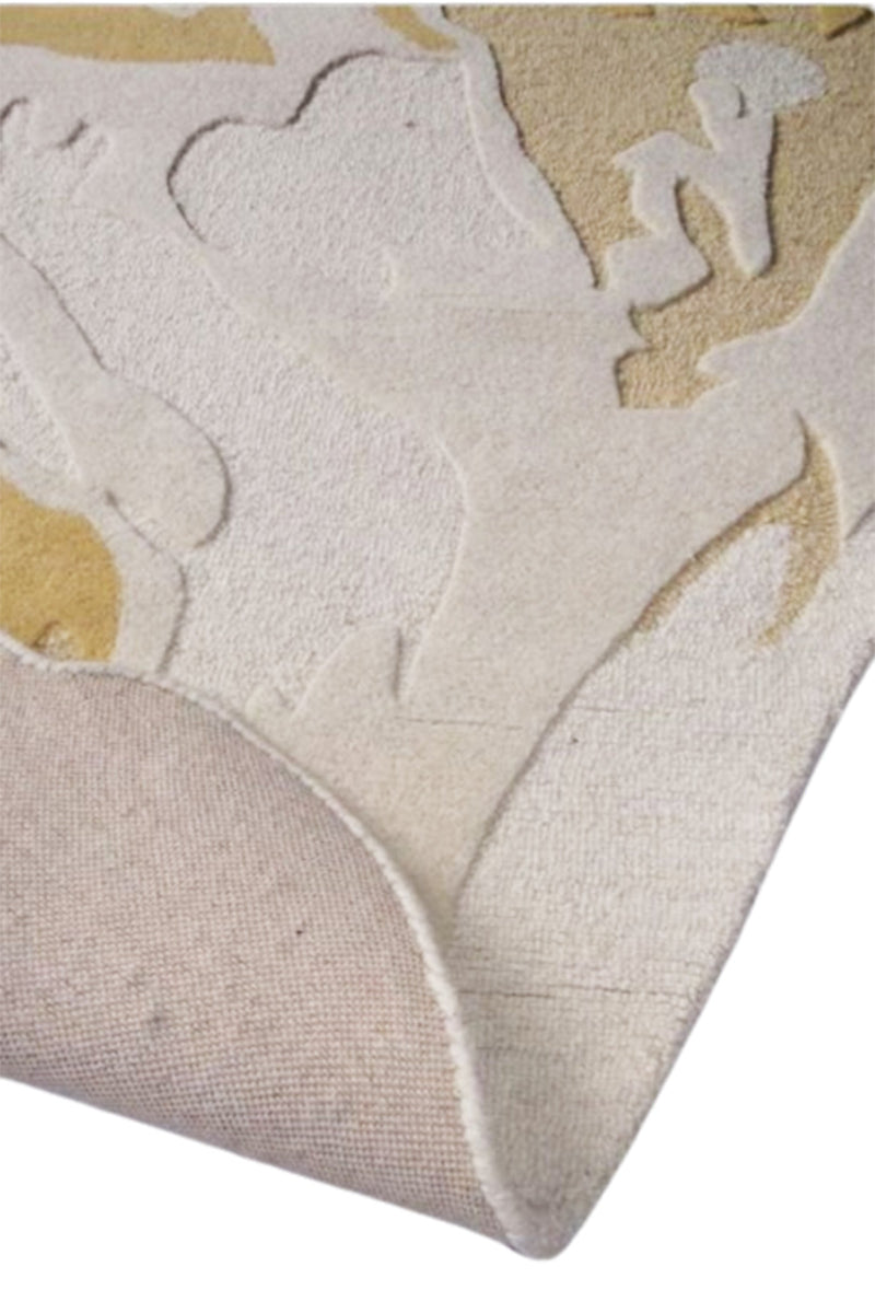 Hand Tufted Wool and Viscose Shaped Area Rug