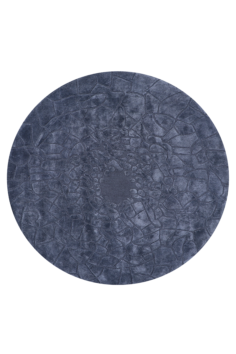 Hand Tufted Wool and Viscose Round Area Rug