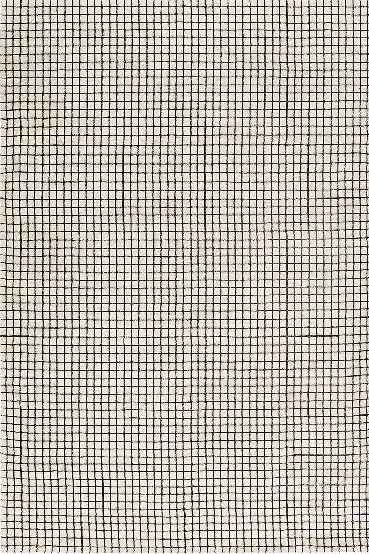 Handloom Wool and Viscose Beige Area Rug