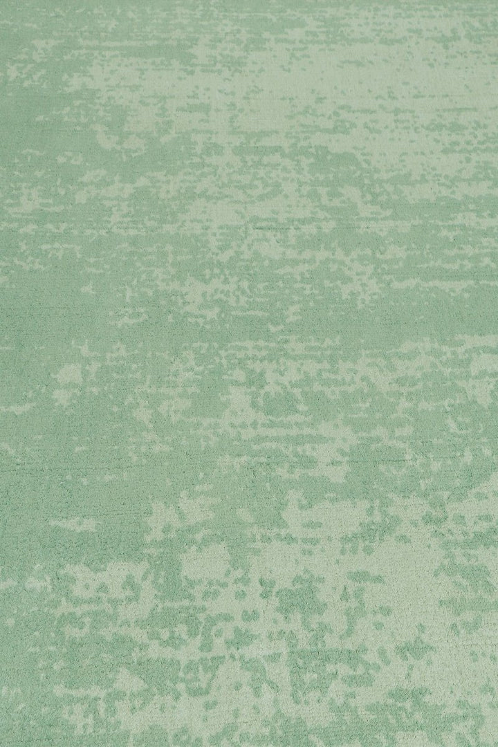 Handloom Wool Comfortable Sea Green Carpet