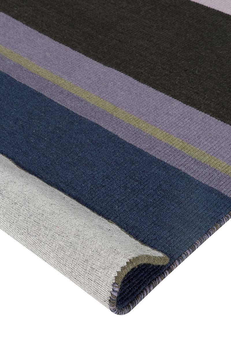 Handloom Wool Multicolor Striped Area Rug