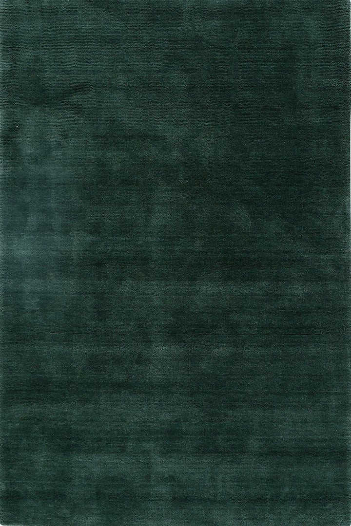 Hand Knotted Wool Dark Green Area Rug