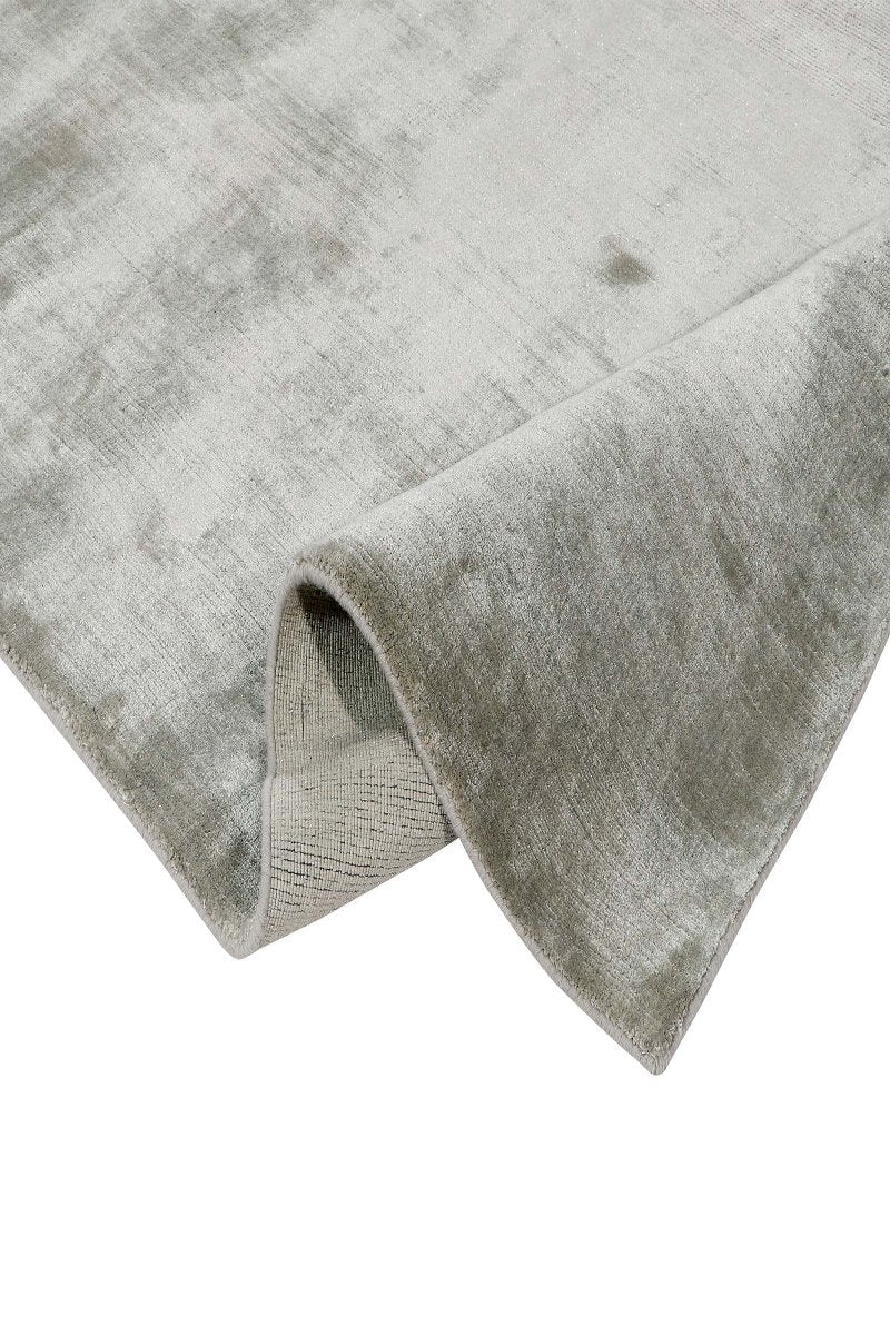 Handloom viscose Grey Area Rug