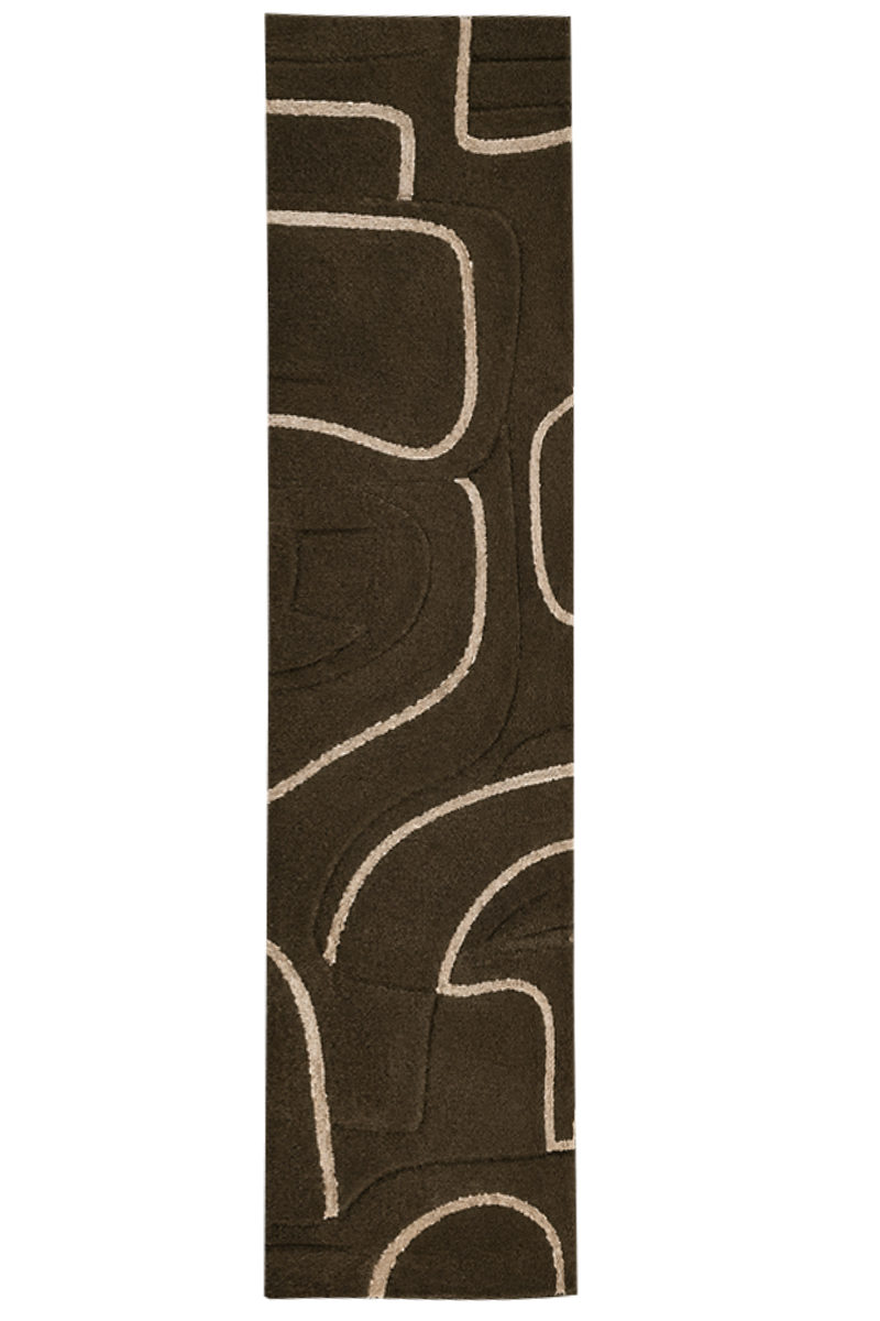 Hand Tufted Wool Dark Green Runner