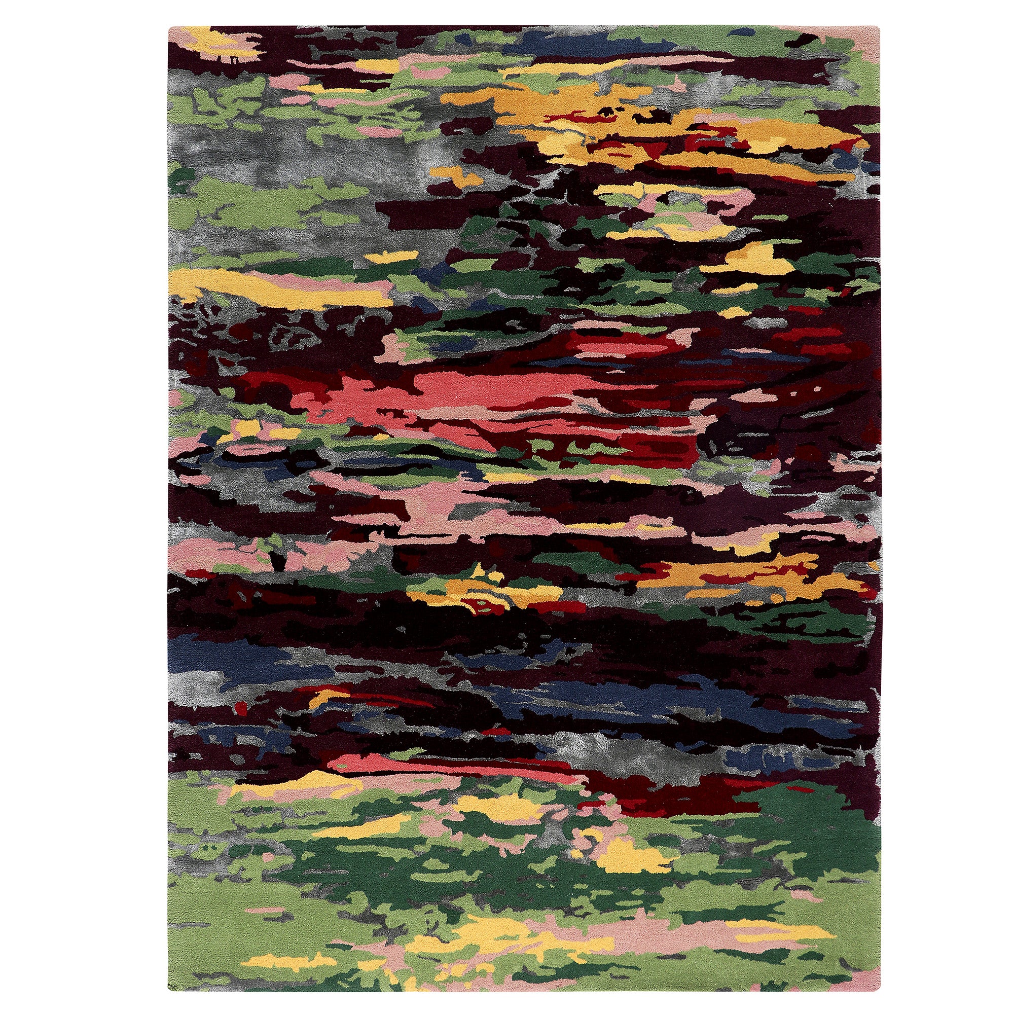 Hand Tufted Wool and Viscose Multicolor Area Rug