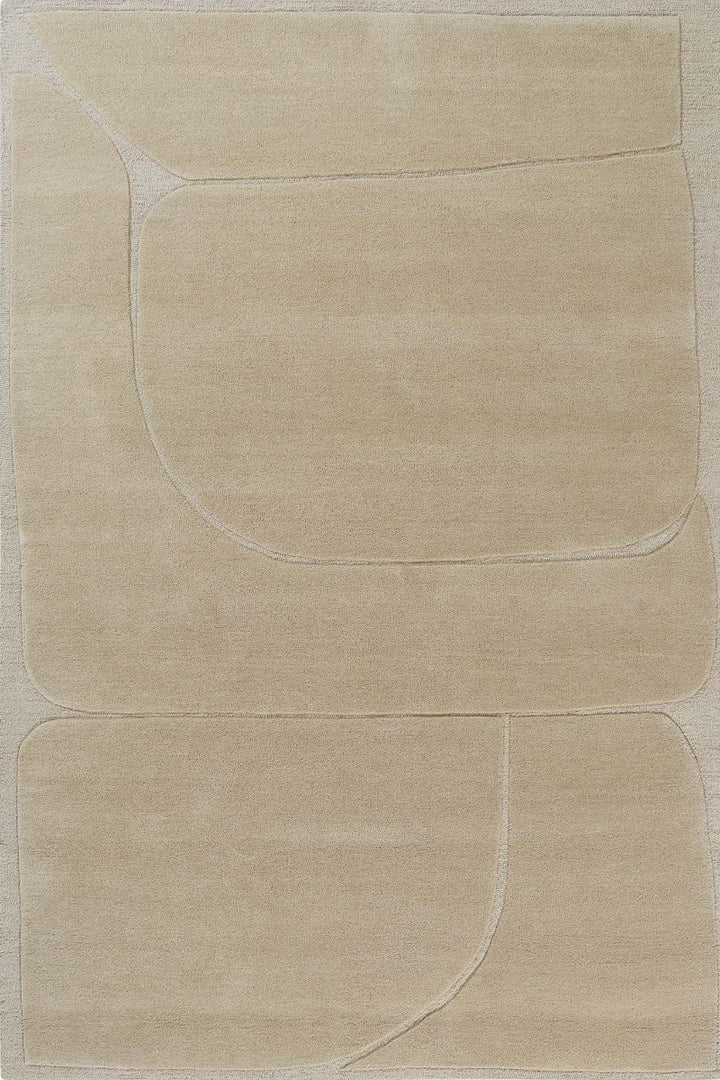 Hand Tufted Indian Wool Beige Area Rug