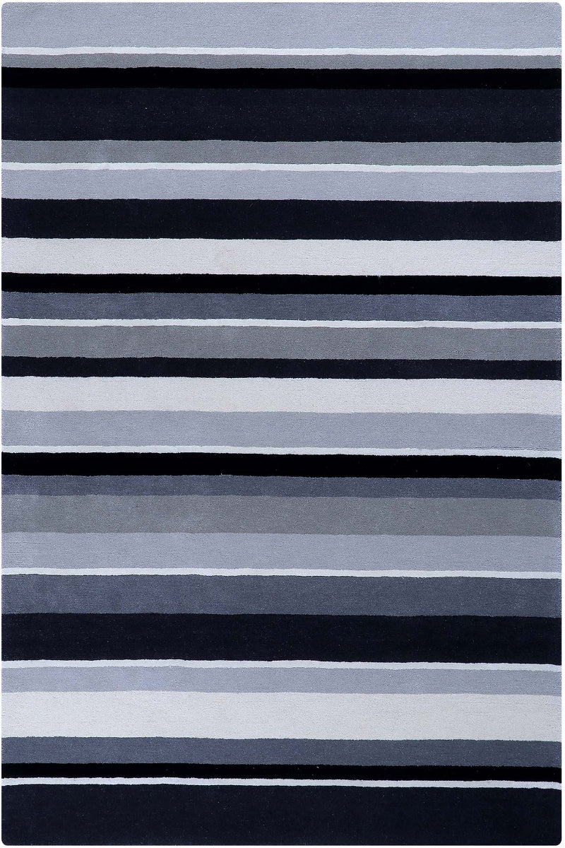 Hand Tufted Wool and Viscose Striped Multicolor Rug