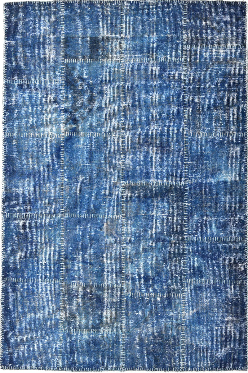 Hand Knotted Blue Wool Rug