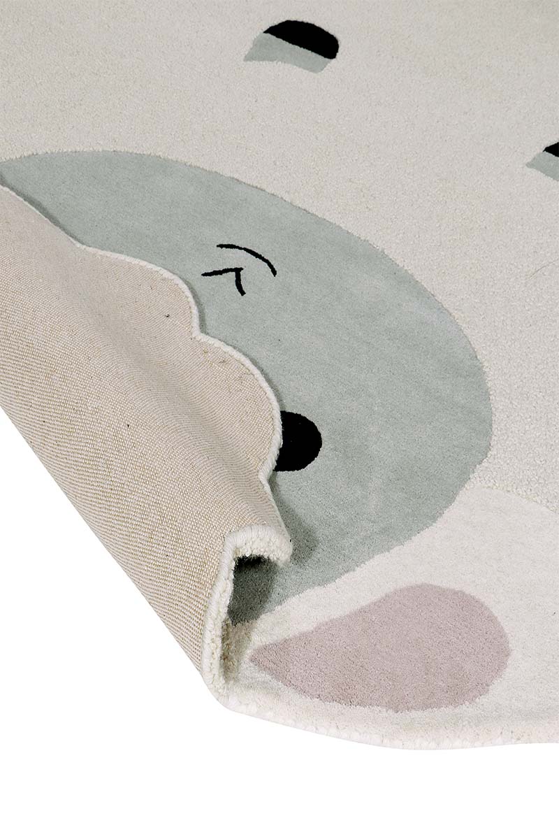 Hand Tufted Wool Cartoon White Area Rug