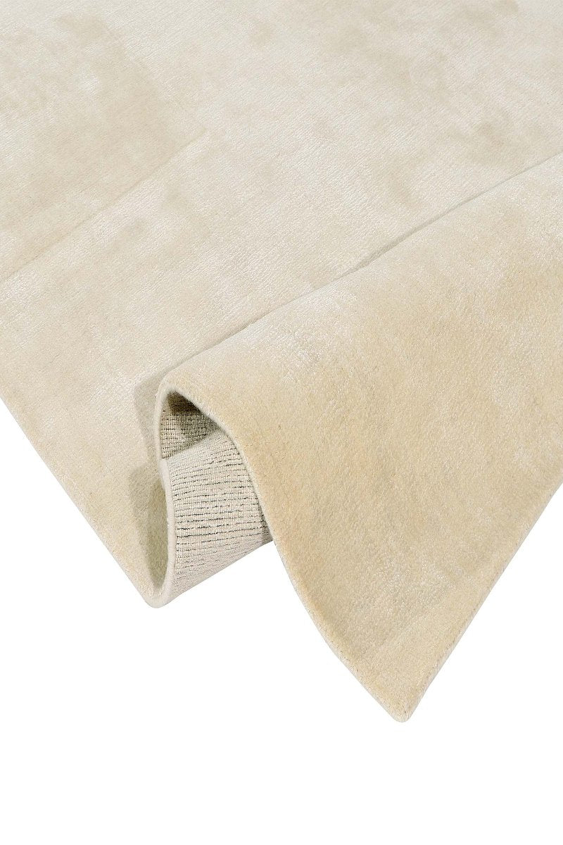 Handloom Wool and Viscose Beige Area Rug