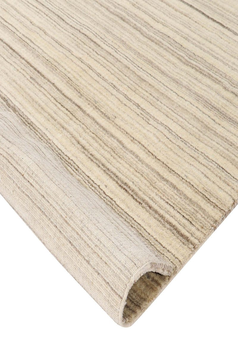 Handloom Undyed Natural Wool Beige Area Rug