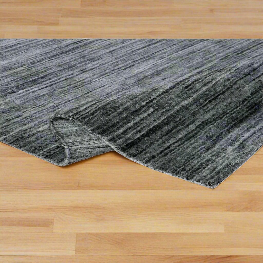 Handloom PET Black Outdoor Area Rug