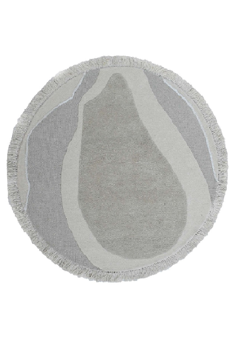 Hand Tufted Natural Wool Round Rug