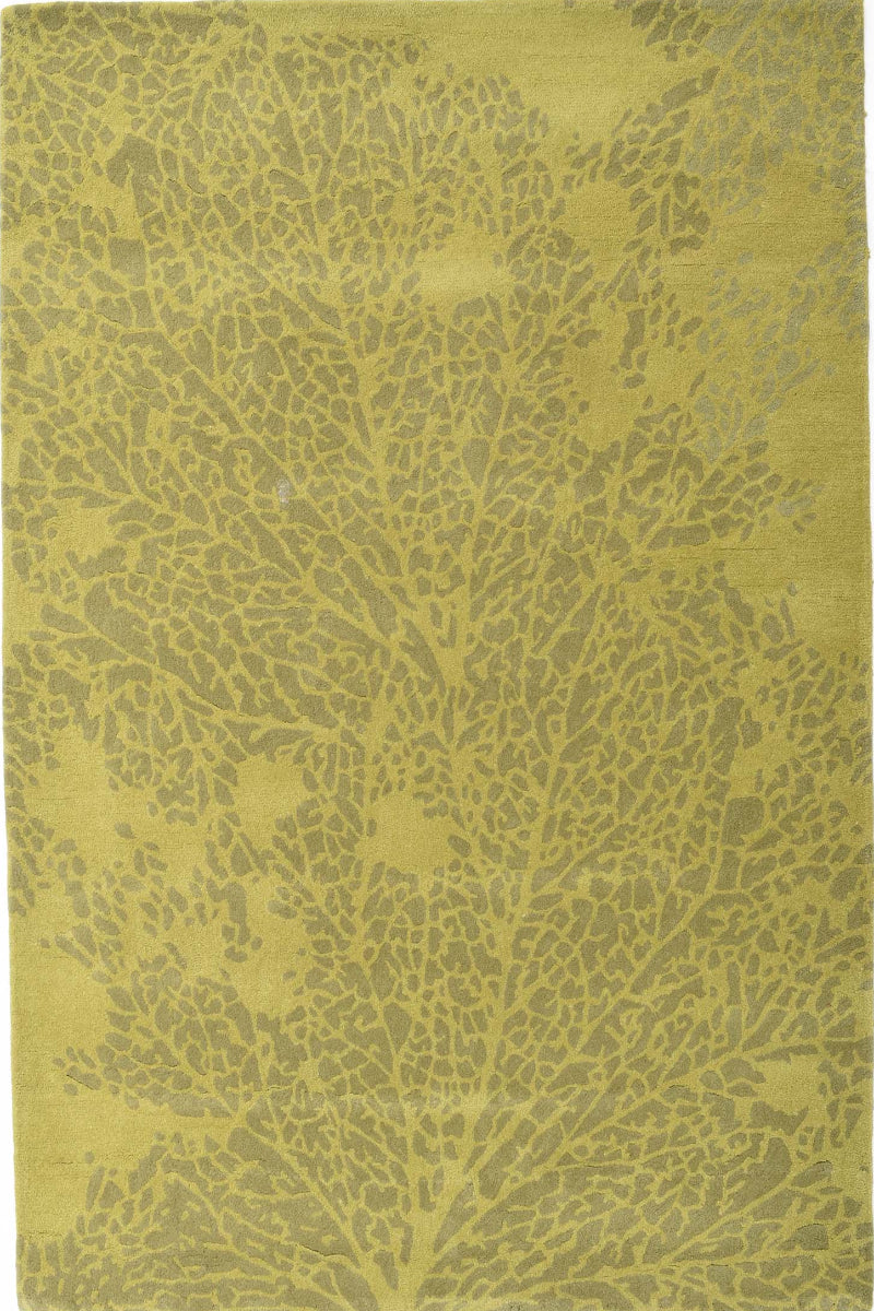 Hand Tufted light Green  wool Rug