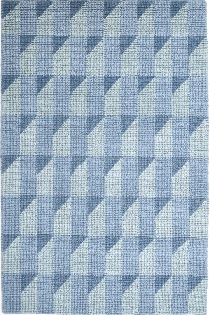 Pitloom Blue 100% Wool Rugs