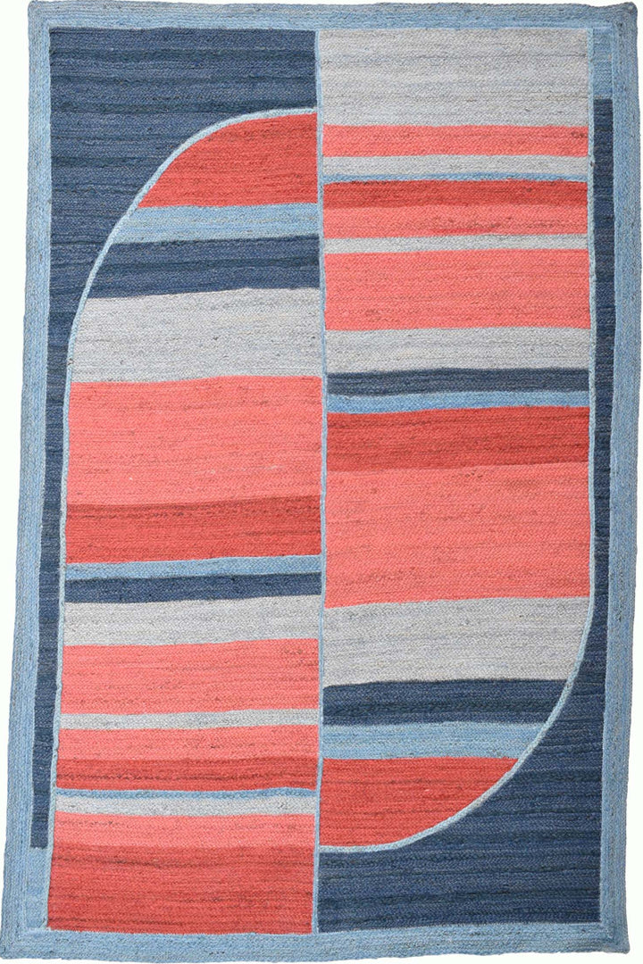Braided Multicolour Jute Rug