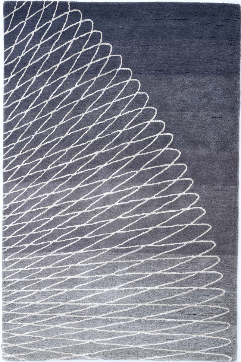 Hand Tufted Grey 100% Wool Rug