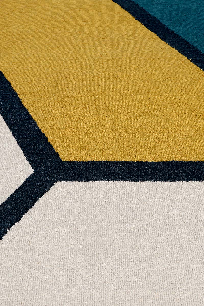 Hand Tufted Multicolor Geometrics Shaped Area Rug