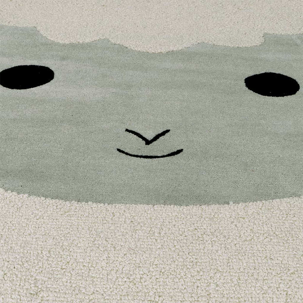 Hand Tufted Wool Cartoon White Area Rug