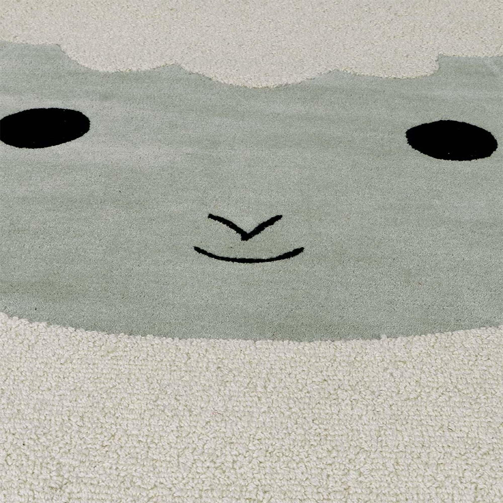 Hand Tufted Wool Cartoon White Area Rug