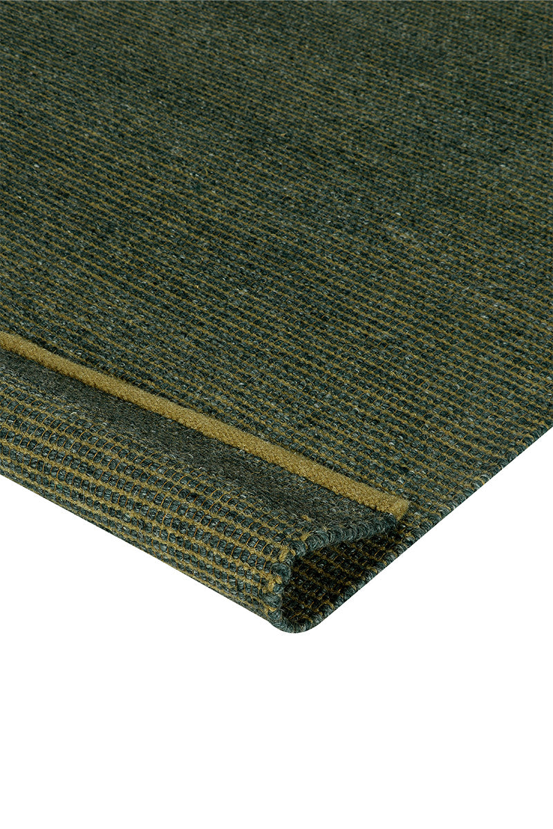 Pitloom Wool  Green Flatweave Rug