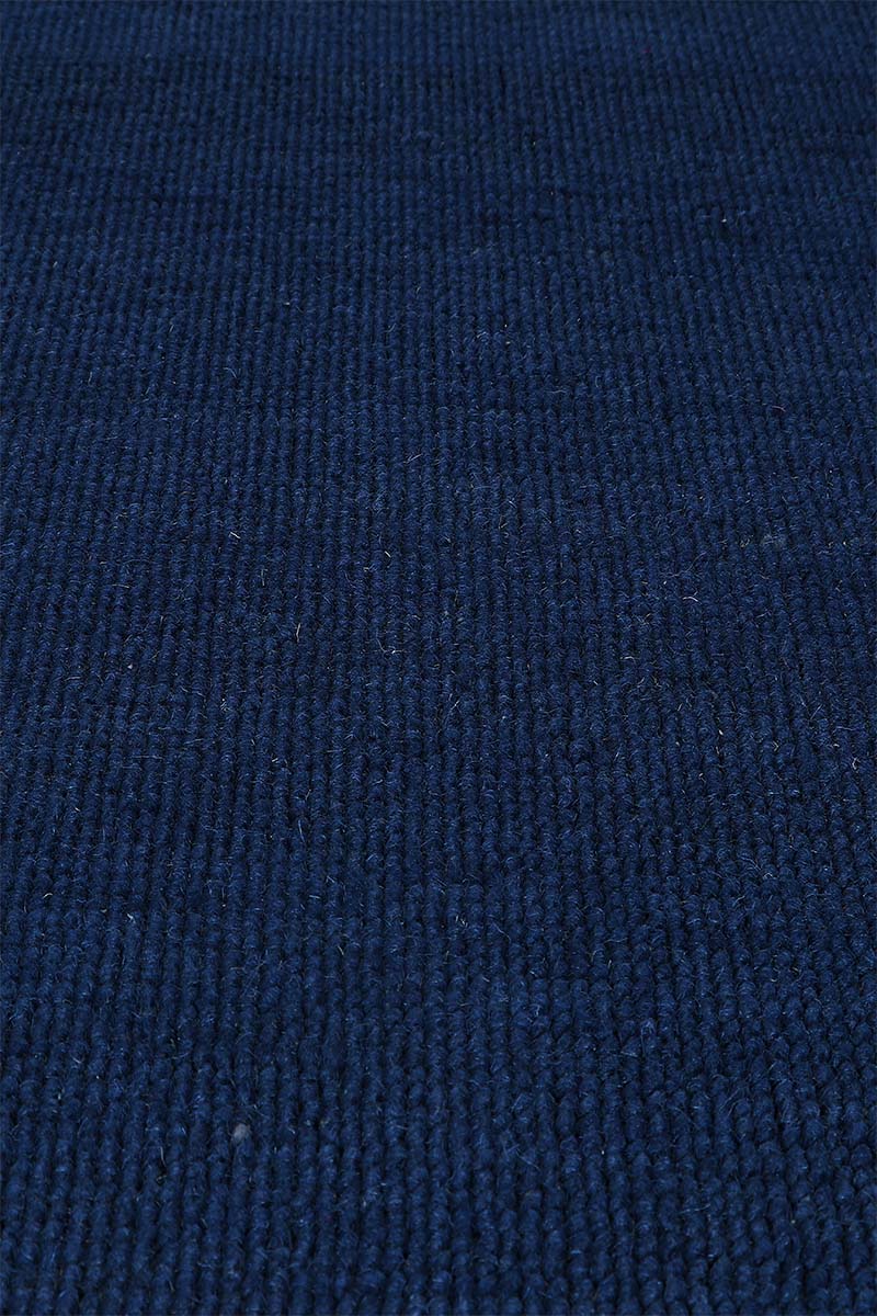 Pitloom Flatweave Wool Navy Blue Area Rug