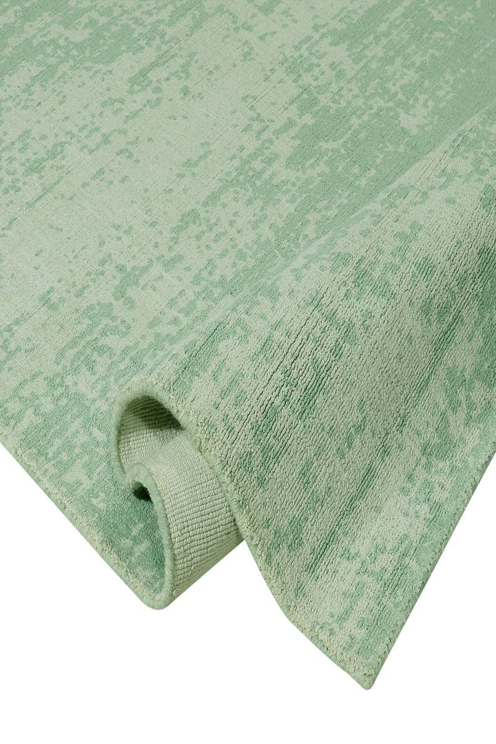 Handloom Wool Comfortable Sea Green Carpet