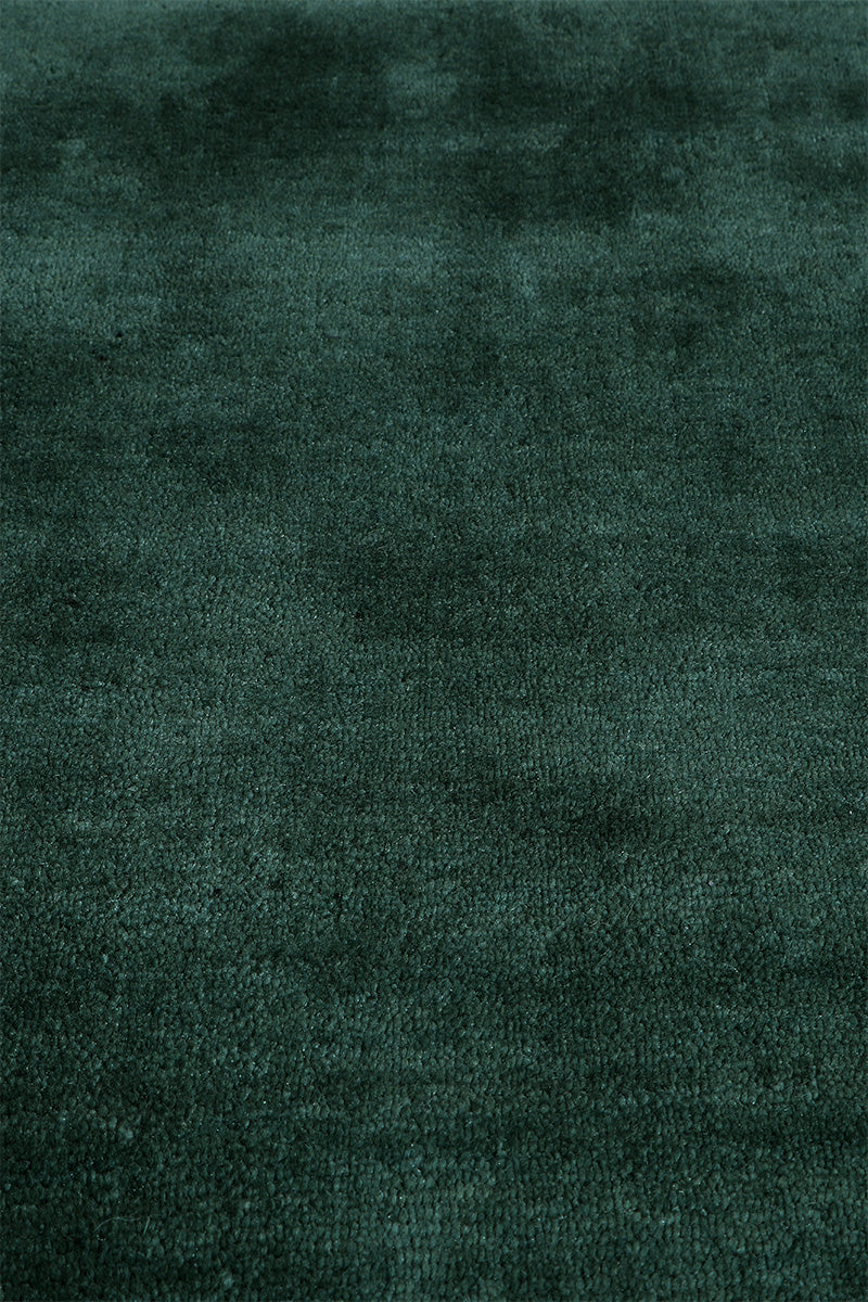 Hand Knotted Wool Dark Green Area Rug