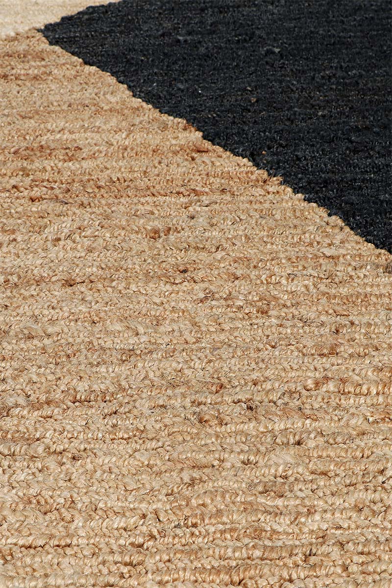 Sumak Durry Jute Brown and Black Area Rug
