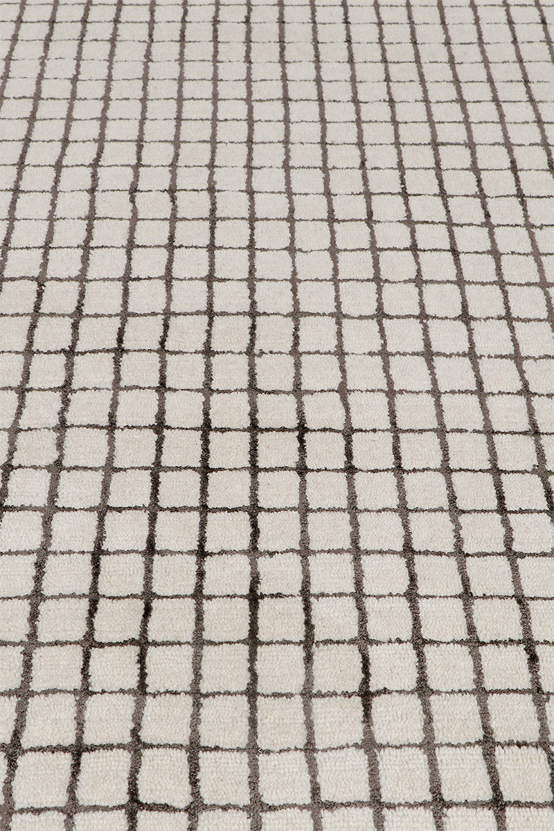 Handloom Wool and Viscose Beige Area Rug