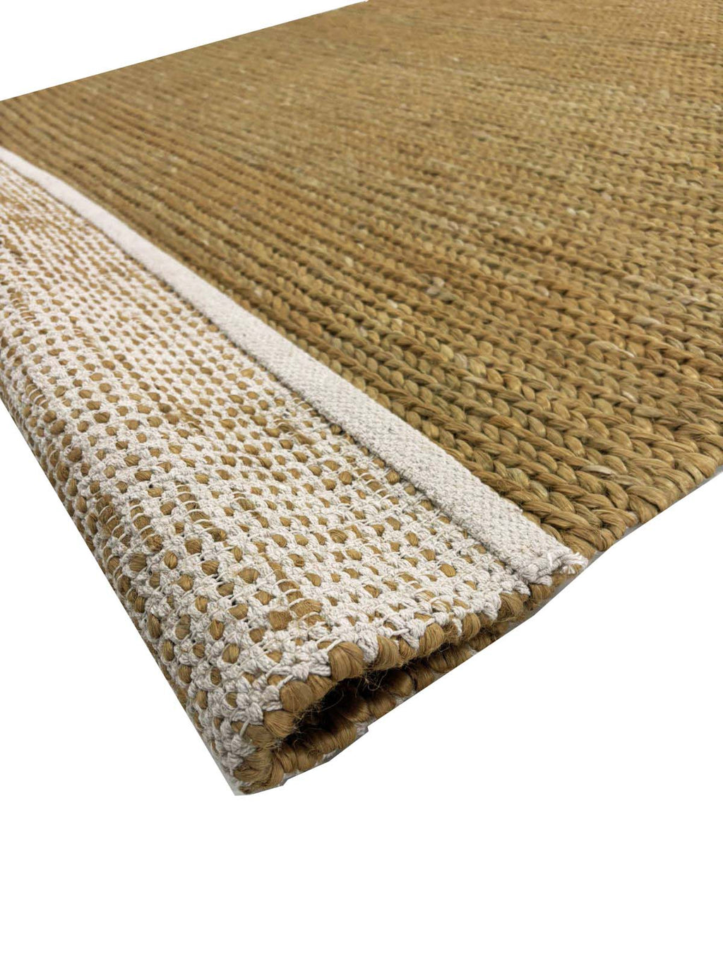 Hand Braided Jute Yellow Flatweave Dhurrie