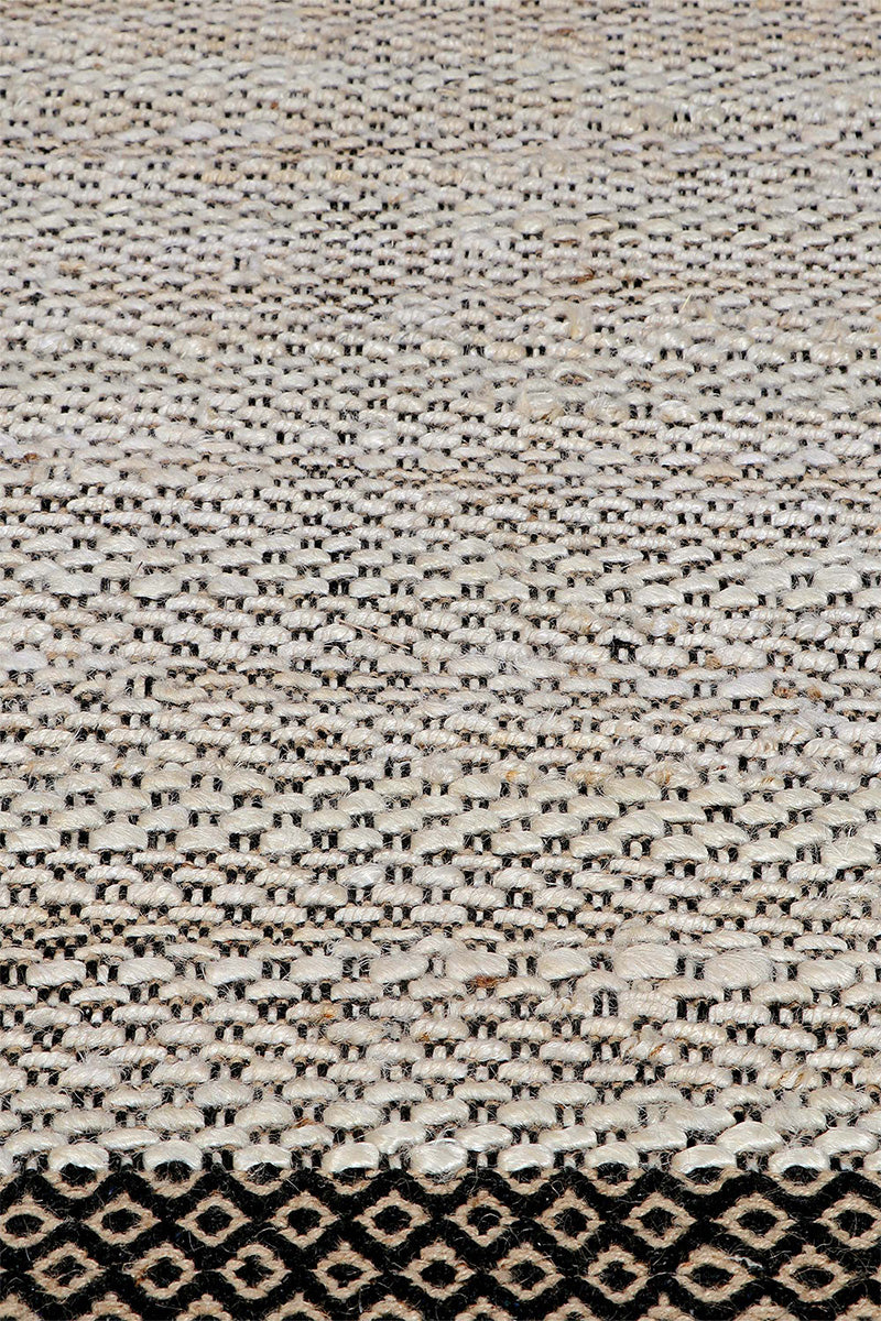 Pitloom Jute and Cotton  Grey Flatweave Outdoor Area Rug