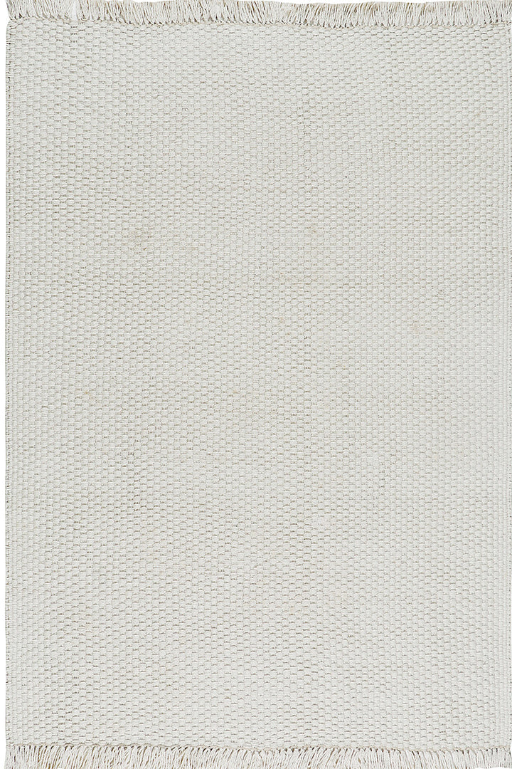 Carpe Natura Pitloom PET White Flatweave Outdoor Area Rug