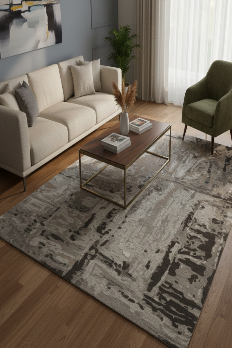Hand Tufted  Wool and Viscose Area Rug