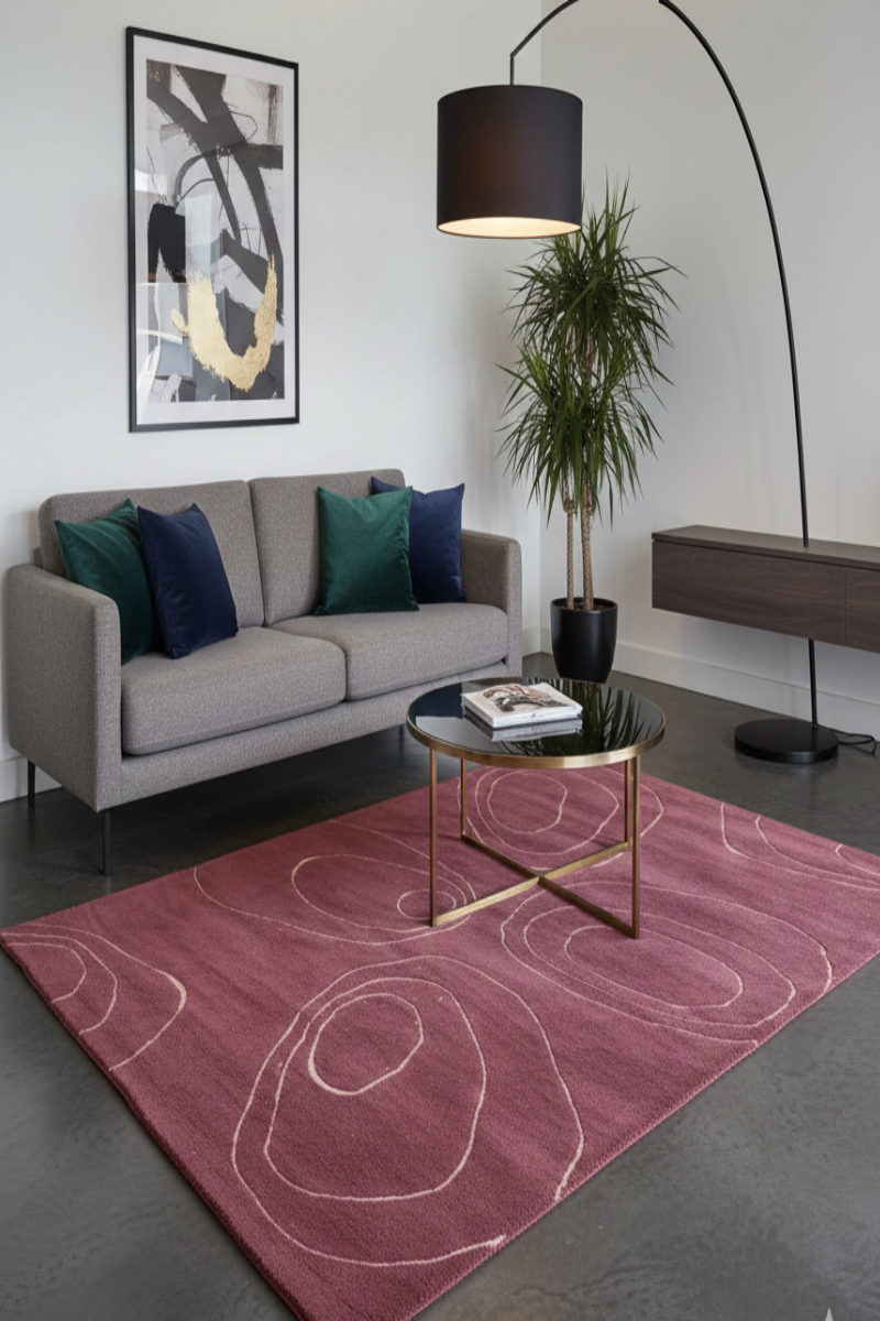 Hand Knotted Wool Red Area Rug
