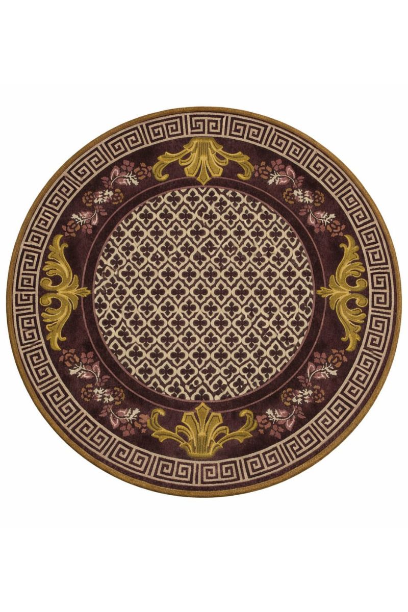 Hand Tufted Wool  Round Multicolor Area Rug