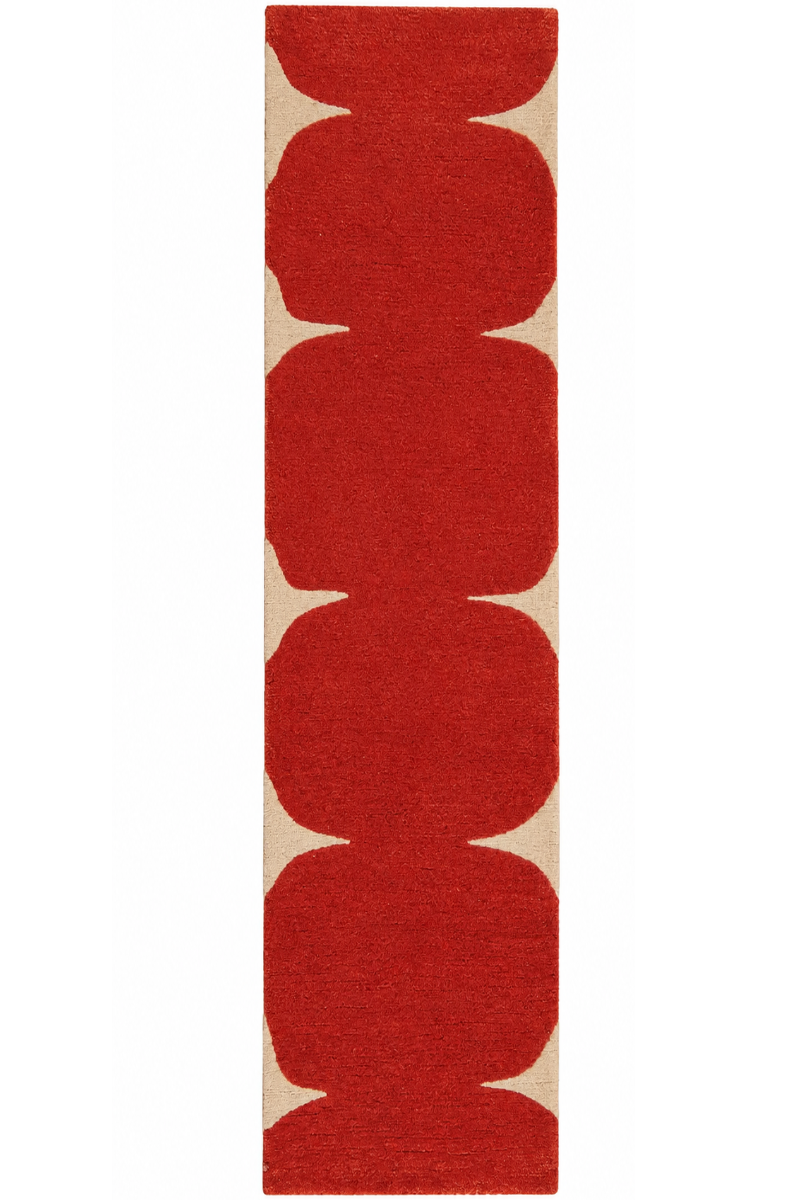 Hand Tufted Wool RED Runner