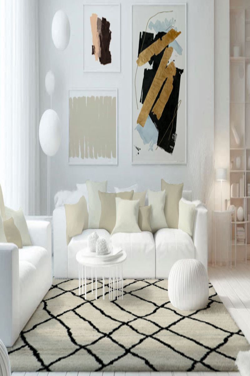 Hand Knotted Wool Area Rug