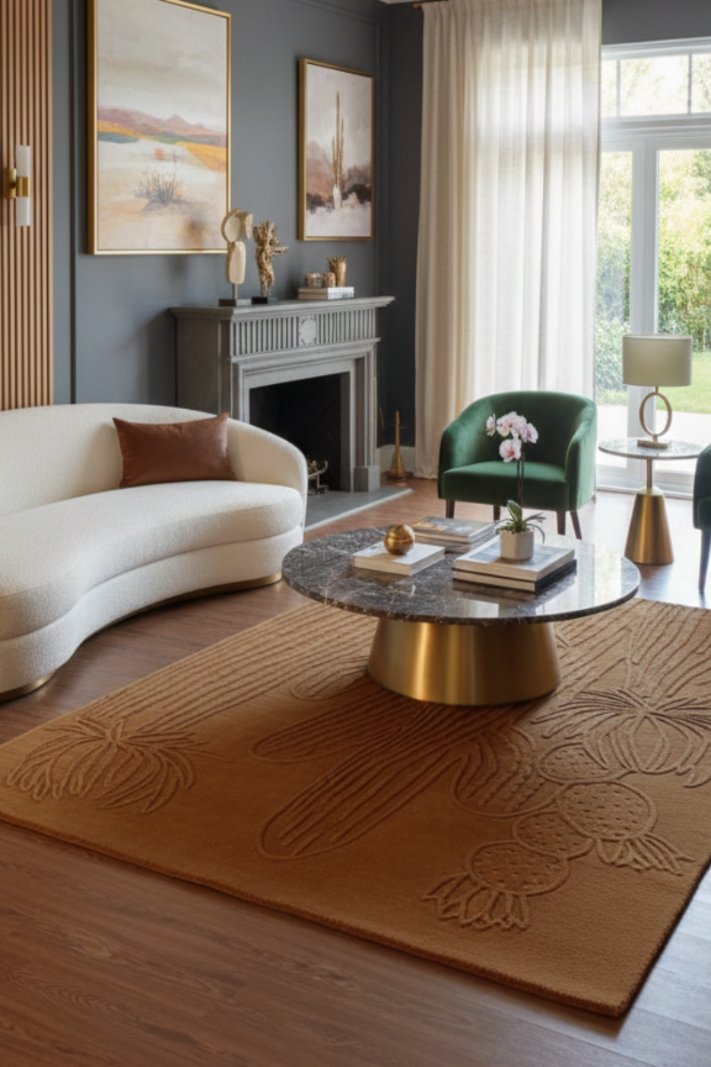 Hand Tufted Wool Brown Area Rug