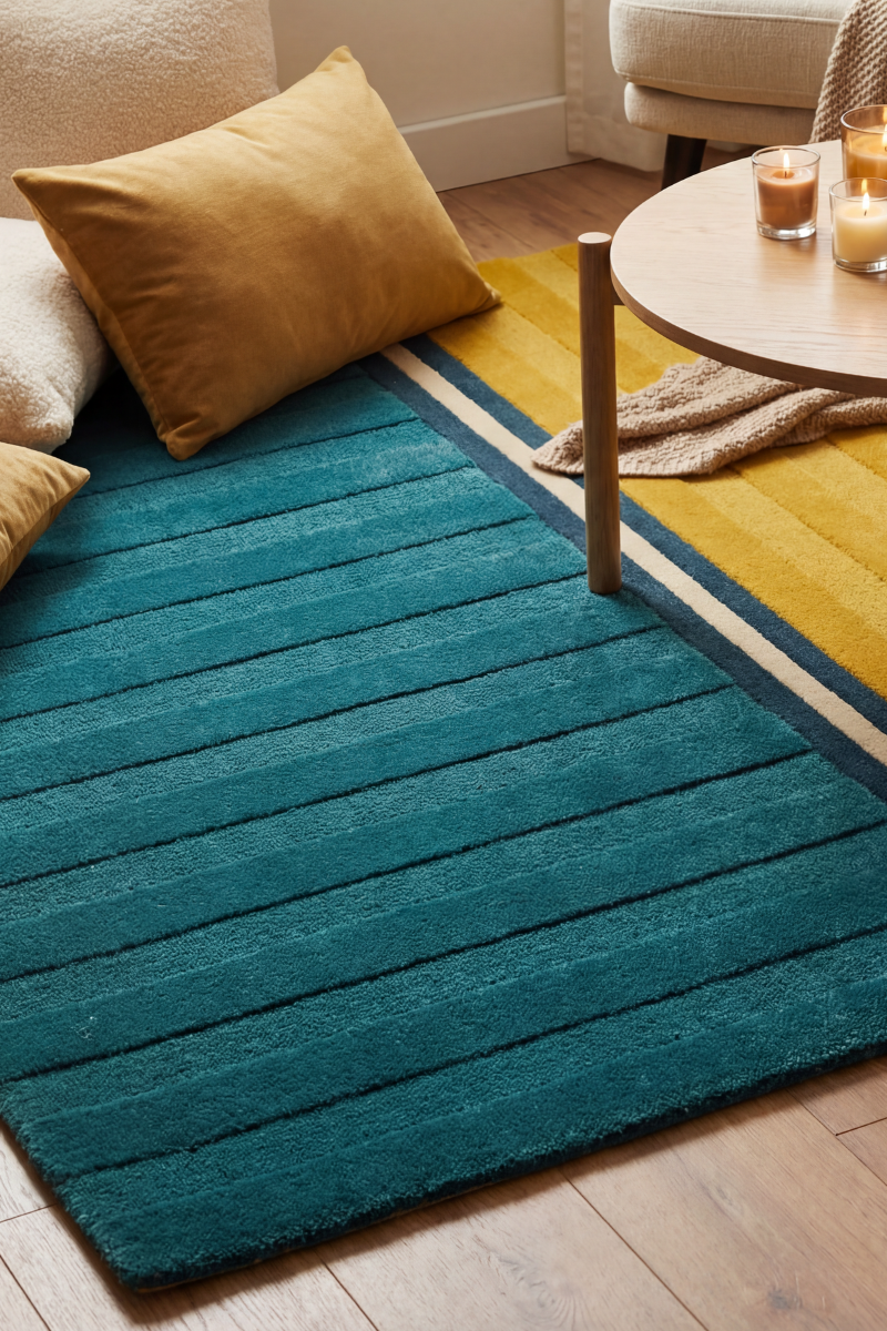 Hand Tufted PET Multicolor  Area Rug